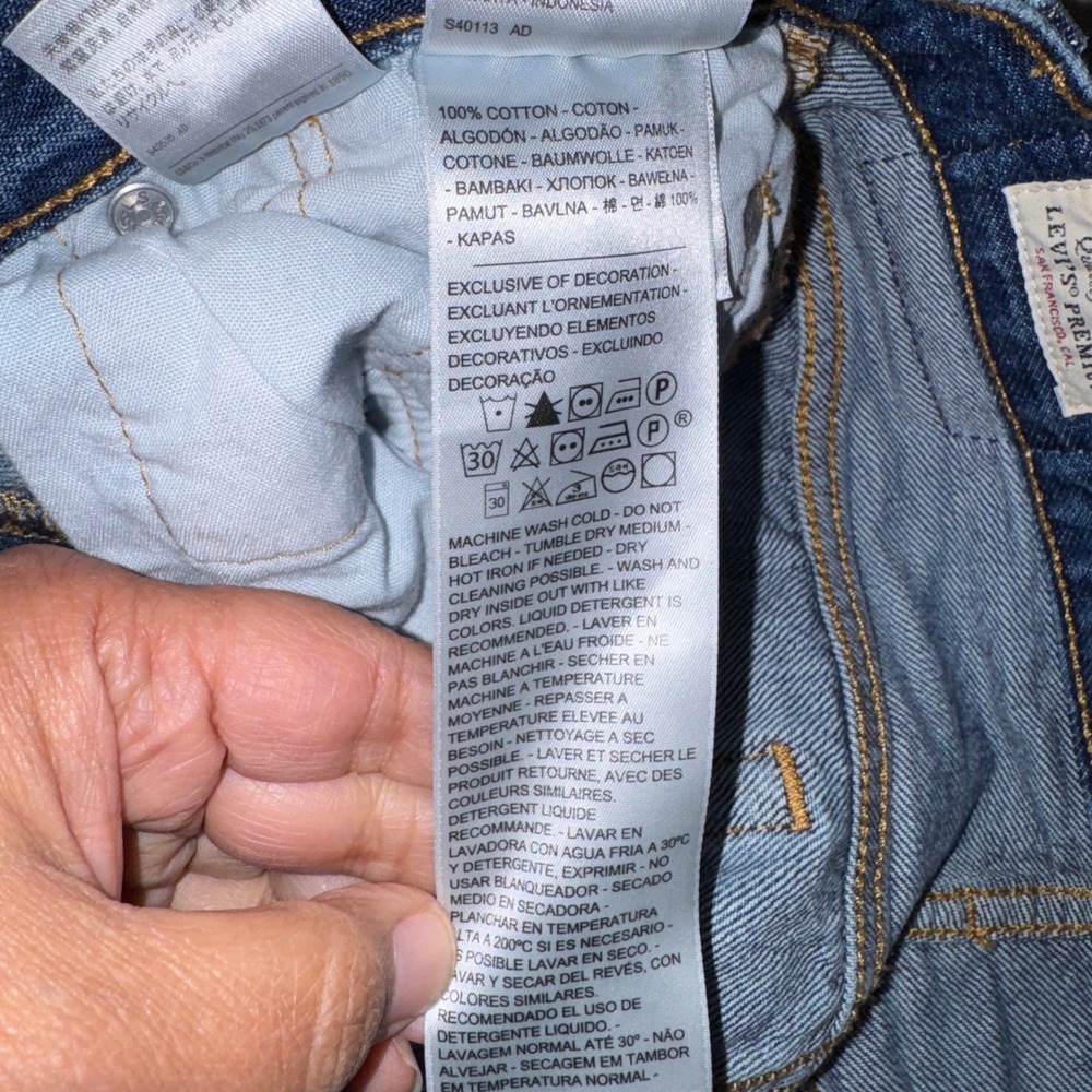 Levis 501s Skinny Distressed Jeans Med Wash Big E W27 L28 Premium Button Fly - Picture 12 of 14